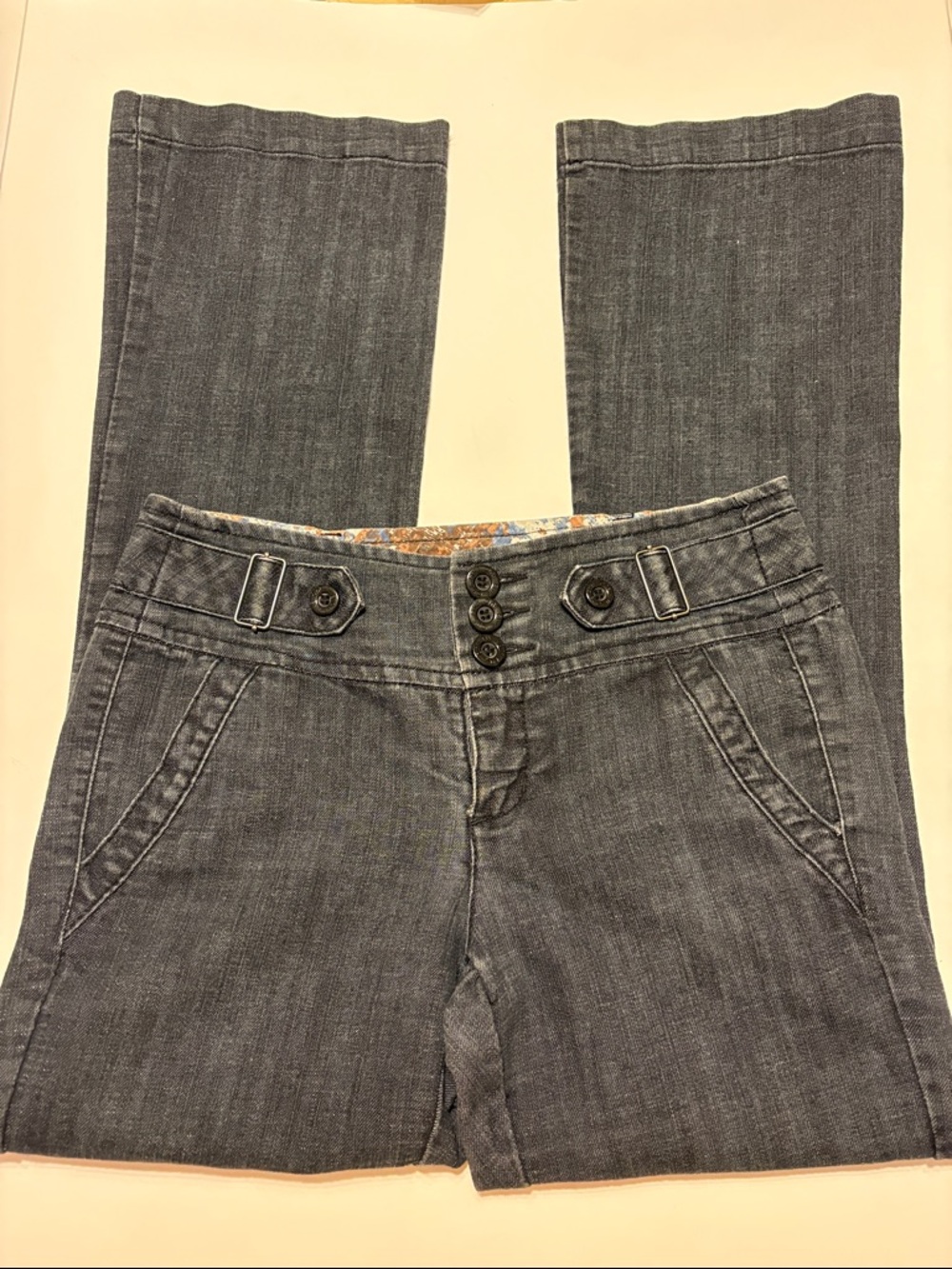 one 5 one Dark Blue Flare Jeans